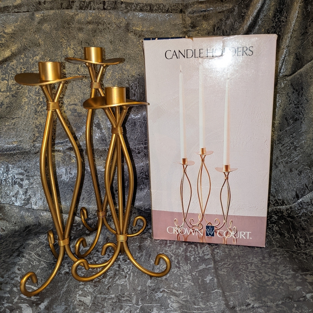 Set of three candle sticks